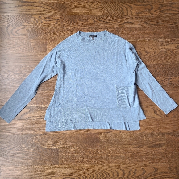 Eileen Fisher blue crewneck women's Sweater sz.XXS - Picture 4 of 10